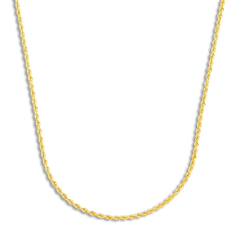 Rope Necklace 14K Yellow Gold 18 Length RTdzxxYU