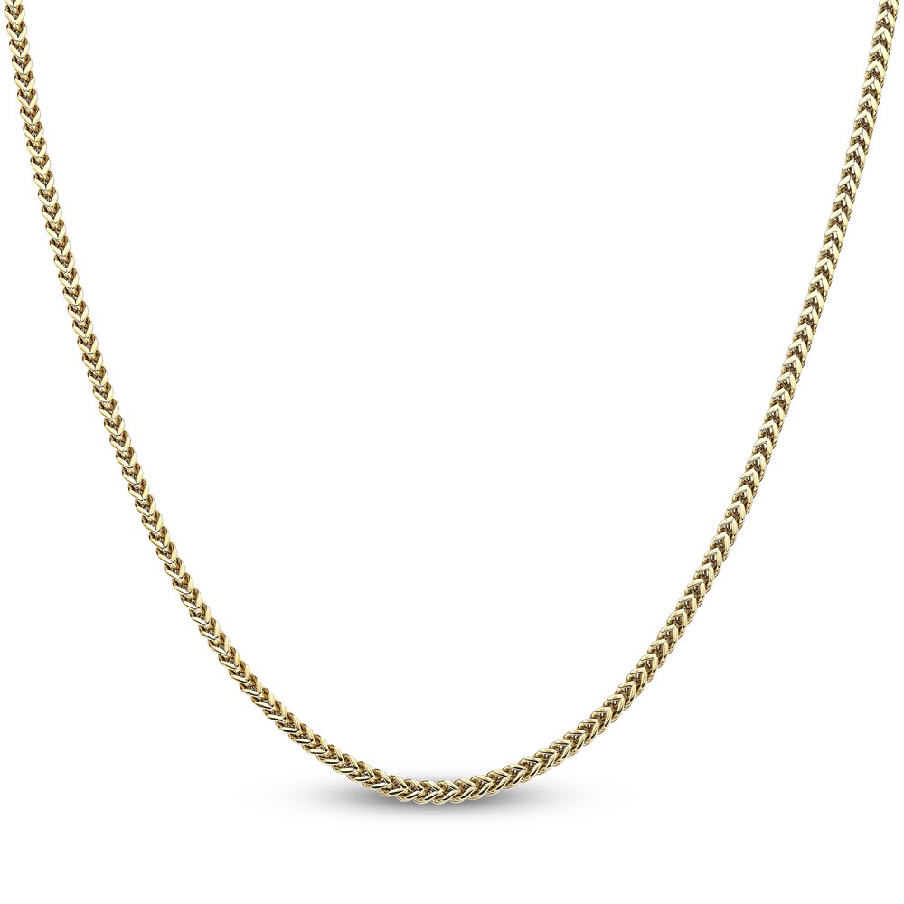 Men's Foxtail Chain Gold Ion-Plated Stainless Steel 2.5mm 22" RUlVpl1O