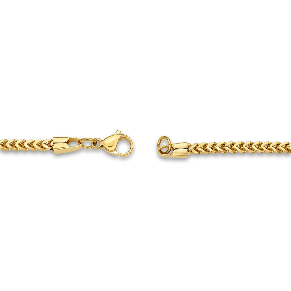 Men\'s Foxtail Chain Gold Ion-Plated Stainless Steel 2.5mm 22\" RUlVpl1O