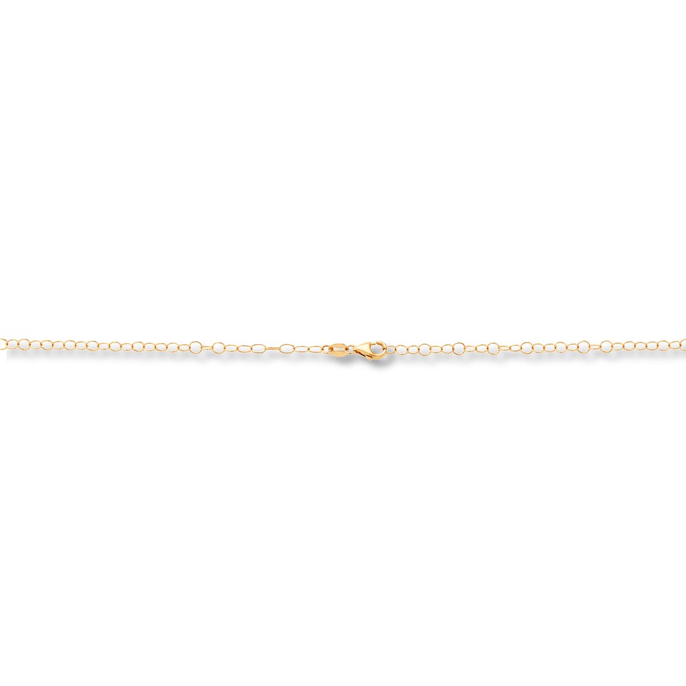 Italia D\'Oro Paper Clip Chain Necklace 14K Yellow Gold 18\" ReAh0dmQ