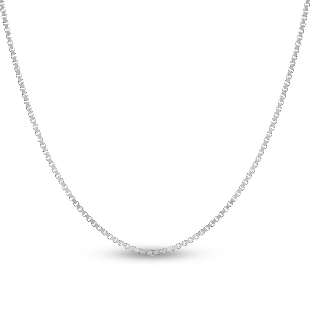 Box Chain Necklace 14K White Gold 22" Rkc3Cqgo