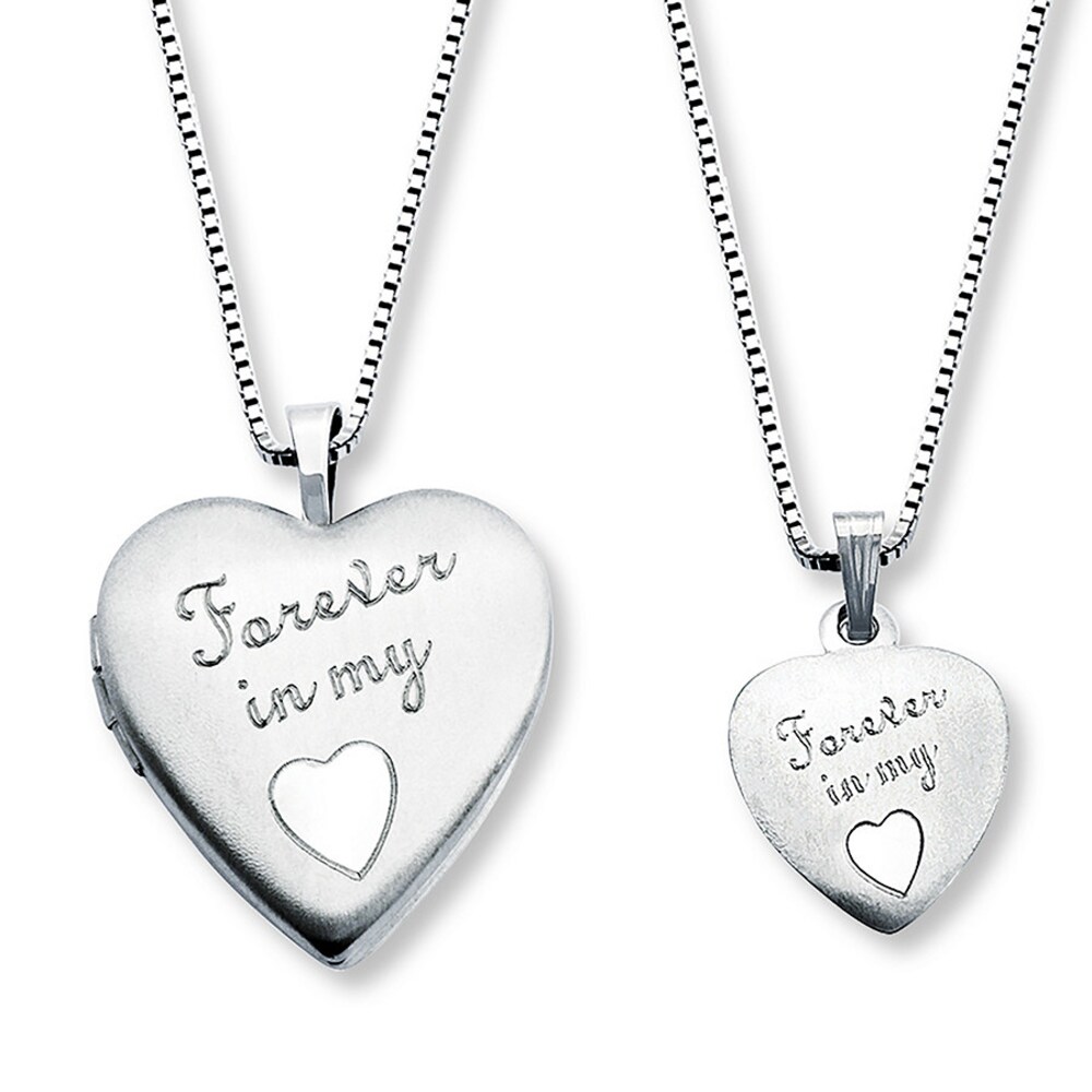 Mother/Daughter Necklaces Forever in My Heart Sterling Silver SDC9Cz2g