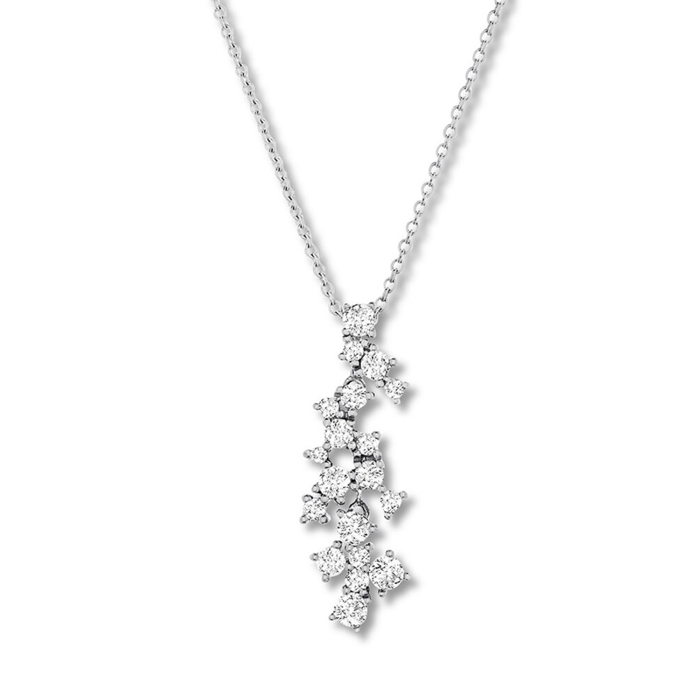 Scattered Diamond Necklace 1/2 carat tw Round-cut 14K Gold SQqLP3ec