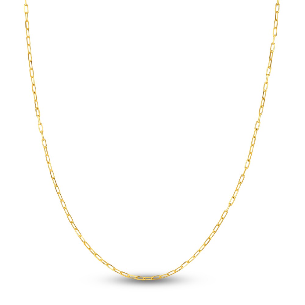 Paper Clip Chain Necklace 18K Yellow Gold 20" 1.95mm Si6GsB36
