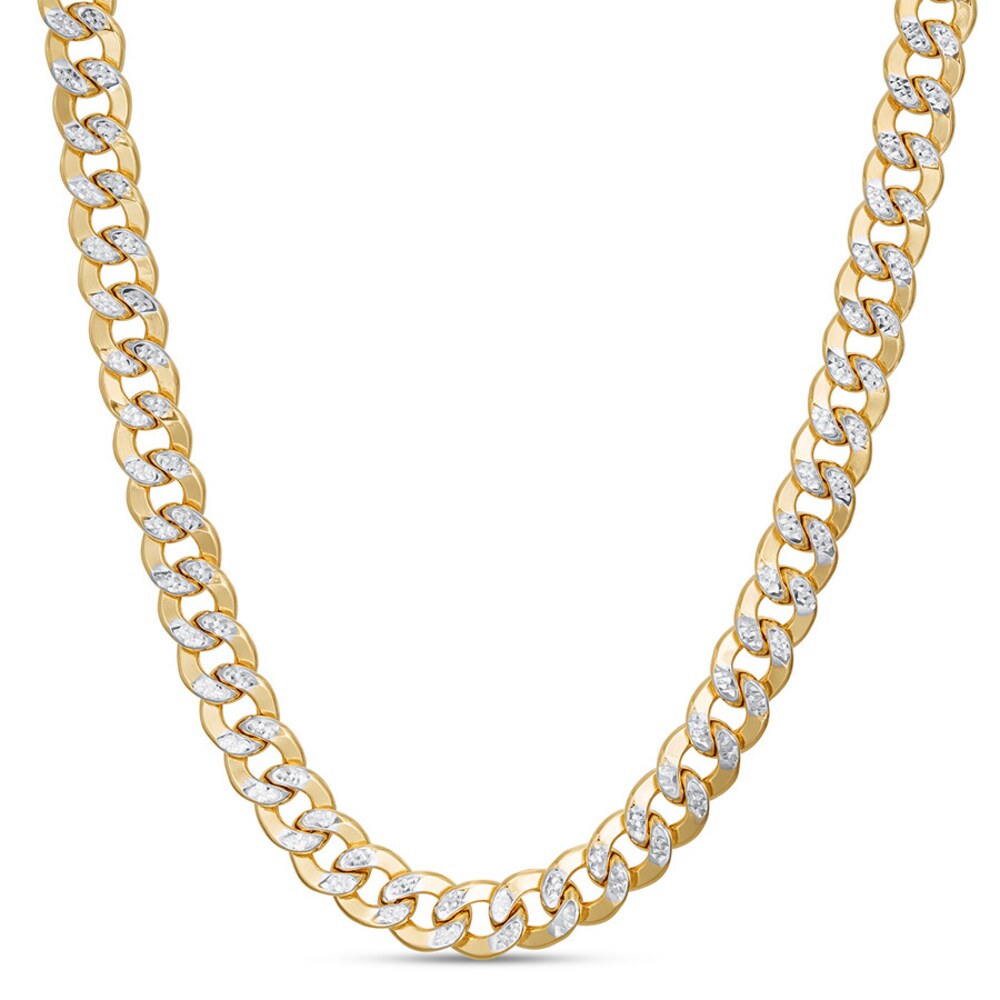 Curb Chain Necklace 10K Two-Tone Gold SkoTUQbS