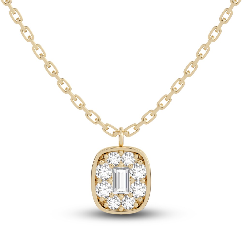 Juliette Maison Natural White Sapphire Pendant Necklace 10K Yellow Gold SvuCwNvL