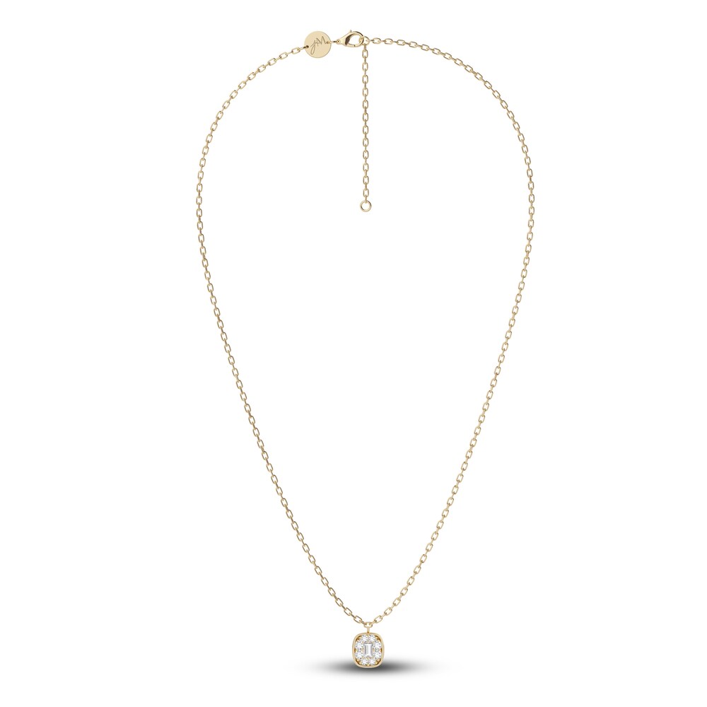 Juliette Maison Natural White Sapphire Pendant Necklace 10K Yellow Gold SvuCwNvL