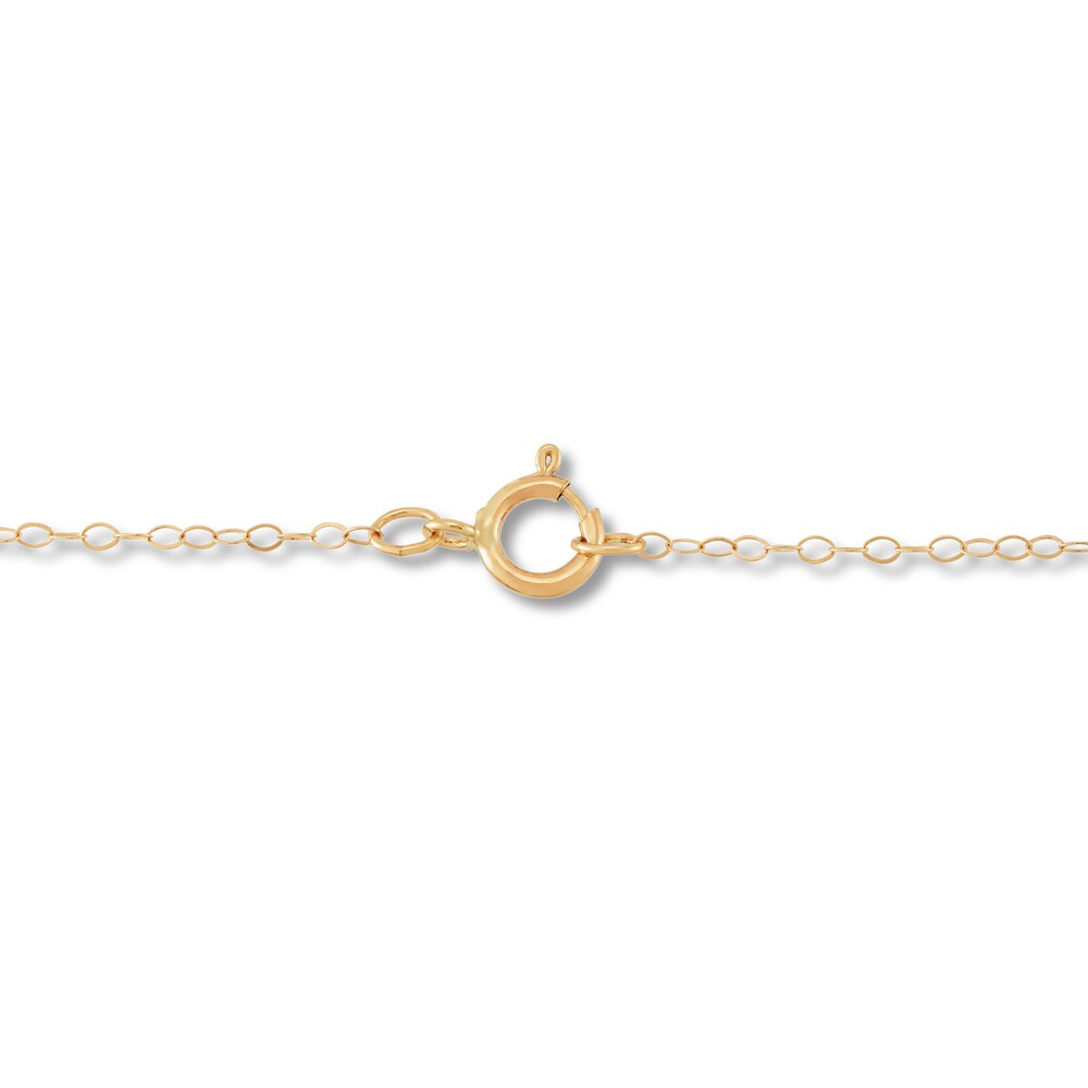 Puffy Heart Cable Chain Necklace 10K Yellow Gold T3Rmhrli