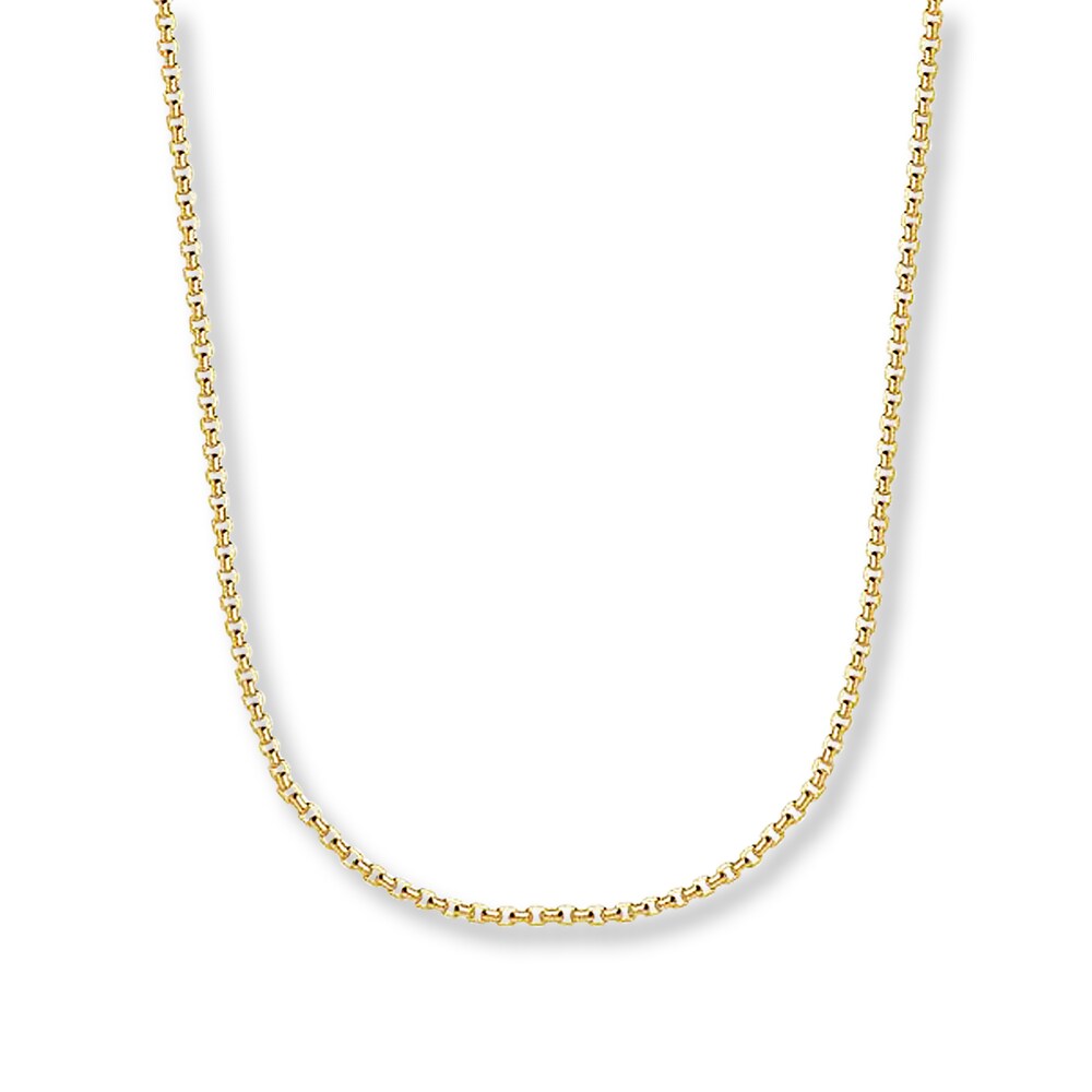 Box Chain 14K Yellow Gold 20" Length T9qFdnAk