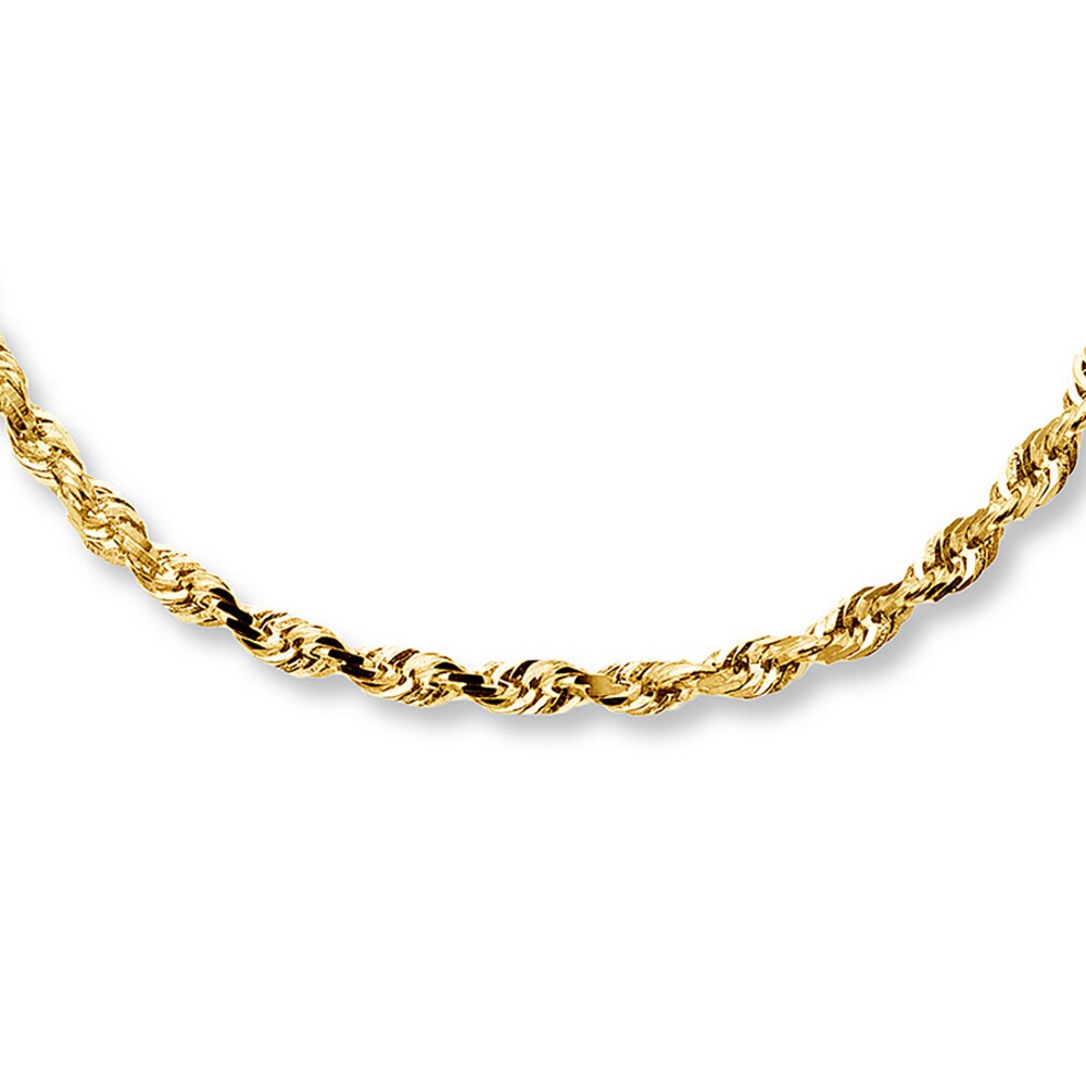 Rope Necklace 10K Yellow Gold 20 Length TLniwMeD