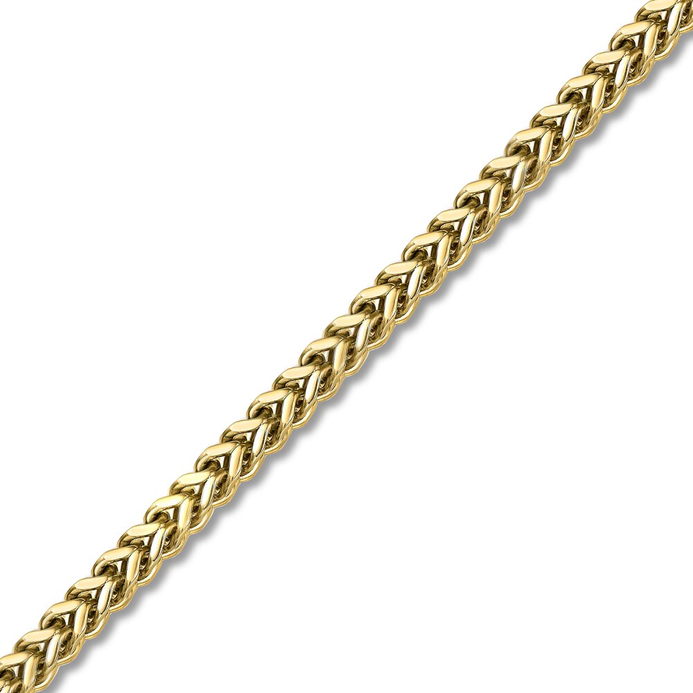 Foxtail Chain Necklace Yellow Ion-Plated Stainless Steel 30\" TdoS4hY5