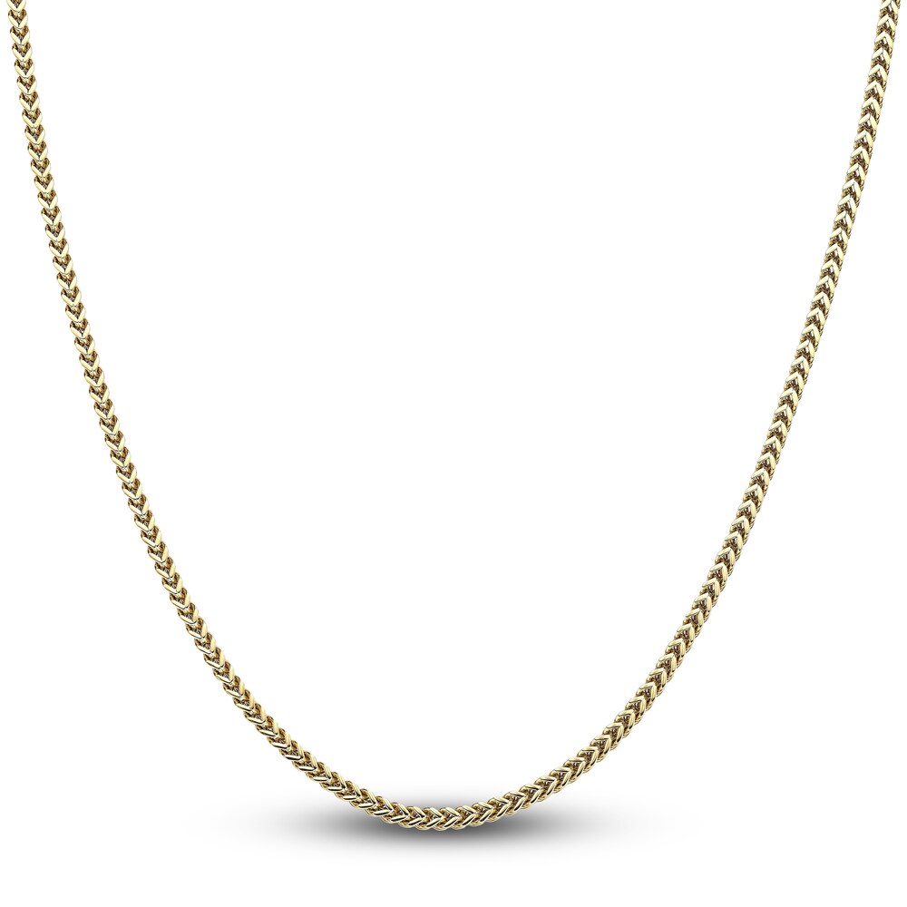 Men\'s Foxtail Chain Gold Ion-Plated Stainless Steel 2.5mm 24\" Tgaj5kYq