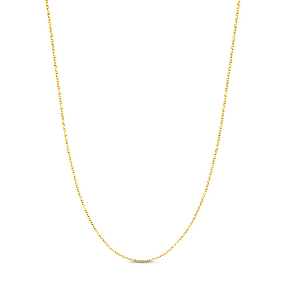 Diamond-Cut Cable Chain Necklace 14K Yellow Gold 24" TuOwZGhE