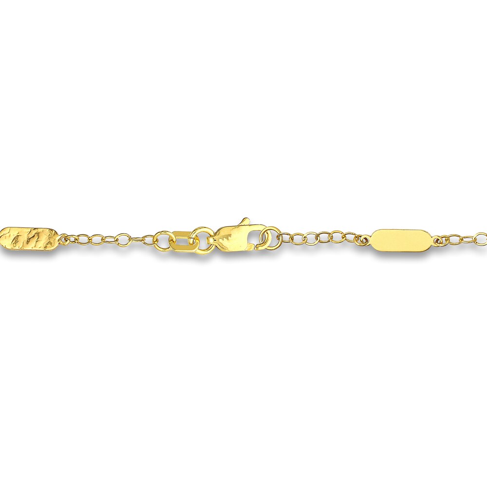 Oval Station Necklace 14K Yellow Gold 18\" UJdH4PoH