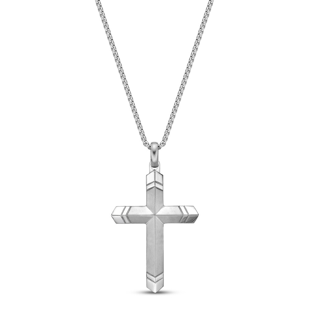 Cross Necklace Stainless Steel 24\" UPIKSZHd