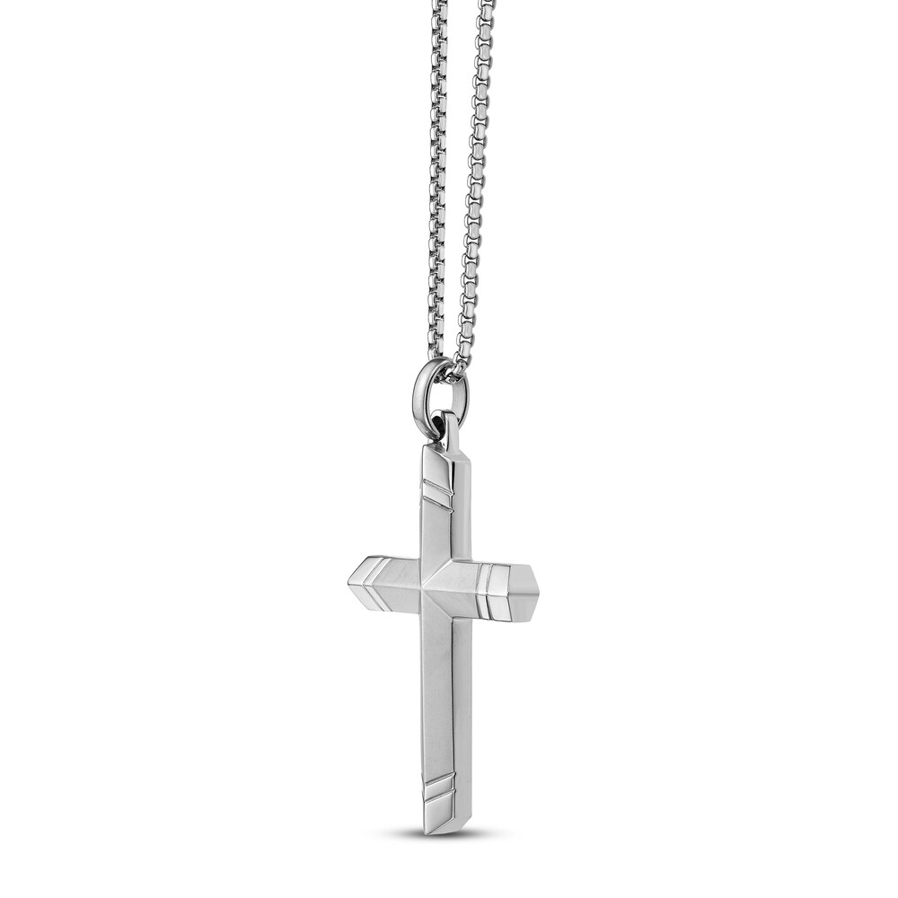 Cross Necklace Stainless Steel 24\" UPIKSZHd