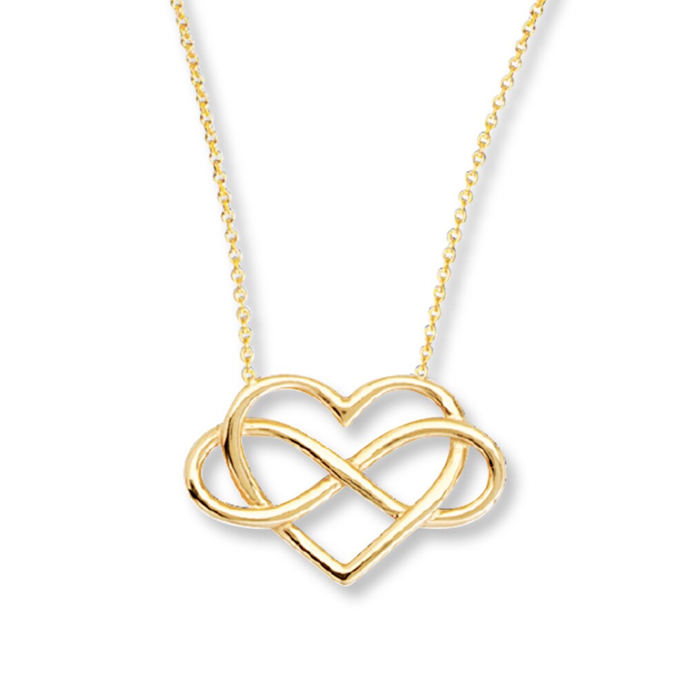 Heart Infinity Necklace 14K Yellow Gold UPJtLlpb