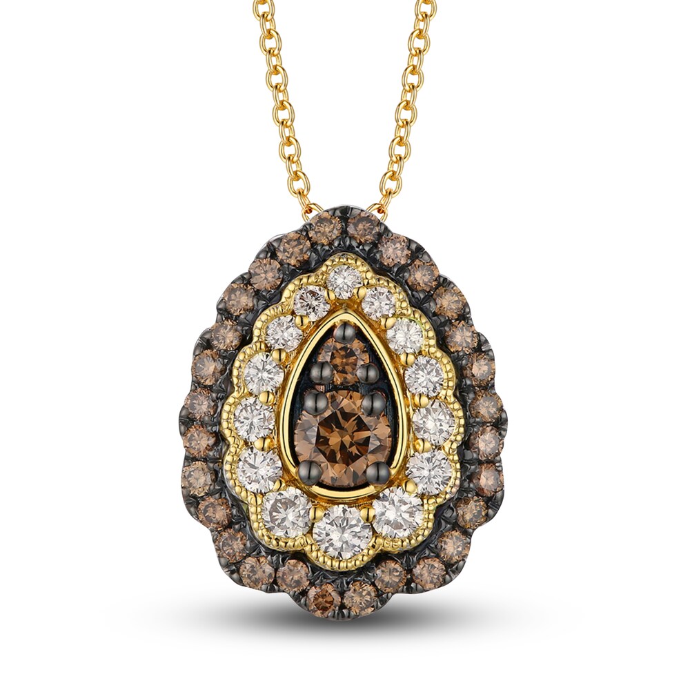 Le Vian Diamond Pendant Necklace 7/8 ct tw Round 14K Honey Gold UZaiPRkm
