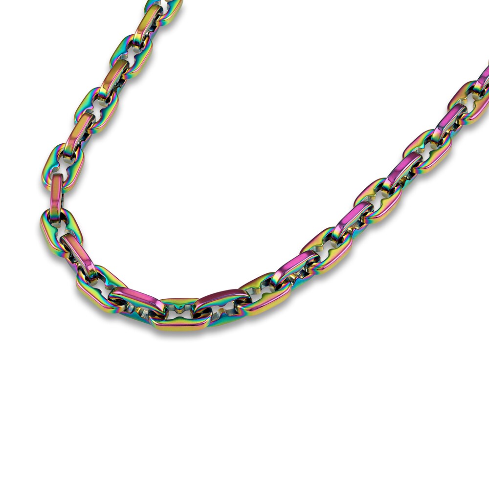 Mariner-Style Link Chain Necklace Stainless Steel UcIAKvfQ
