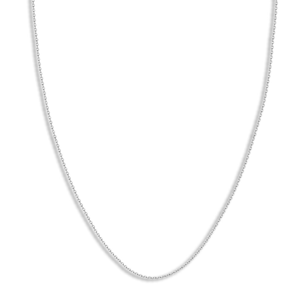 Cable Chain Necklace 18K White Gold 18" UqYghfSJ