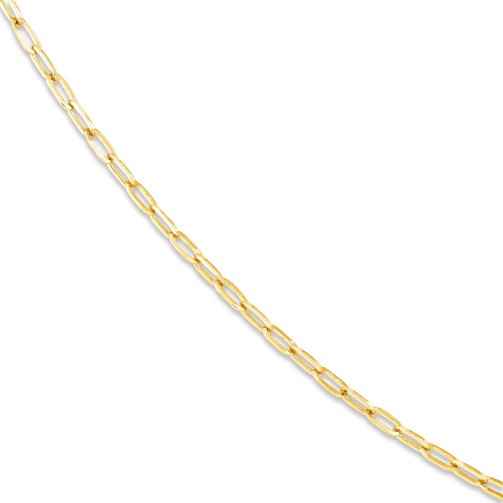 Paper Clip Chain Necklace 14K Yellow Gold 20" V5mRGSM0