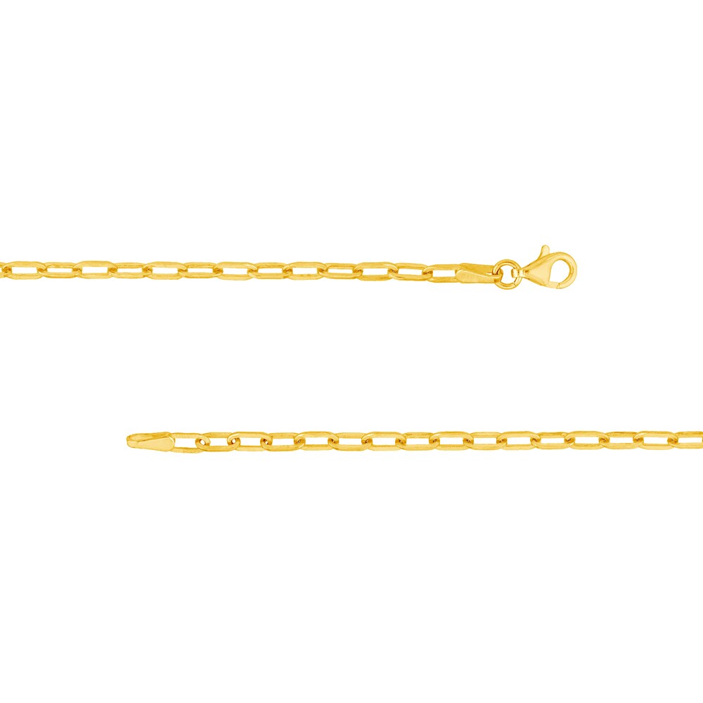 Paper Clip Chain Necklace 14K Yellow Gold 20\" V5mRGSM0
