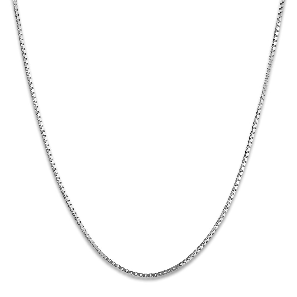 Box Chain Necklace 10K White Gold 18 Length VIlqmUfy