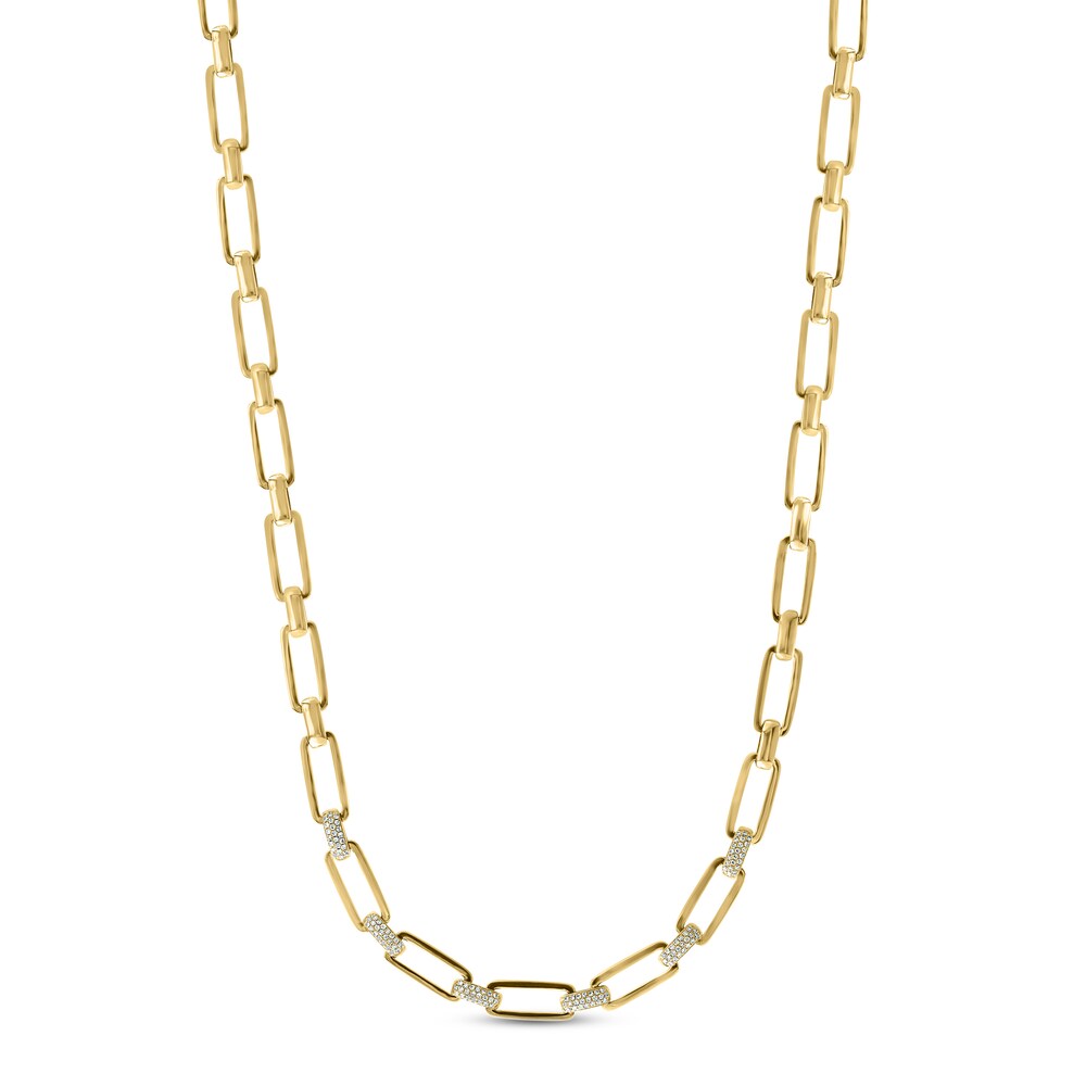 LALI Jewels Diamond Link Necklace 3/8 ct tw Round 14K Yellow Gold 16.5"LALI Jewels VO0Pgerq