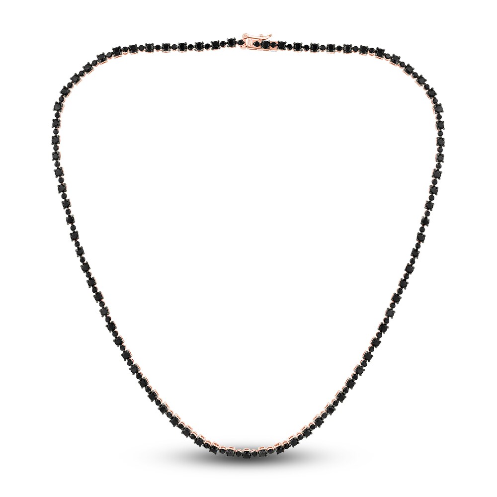 Pnina Tornai Black Diamond Necklace 7 ct tw Round 14K Rose Gold VPLEDVEm