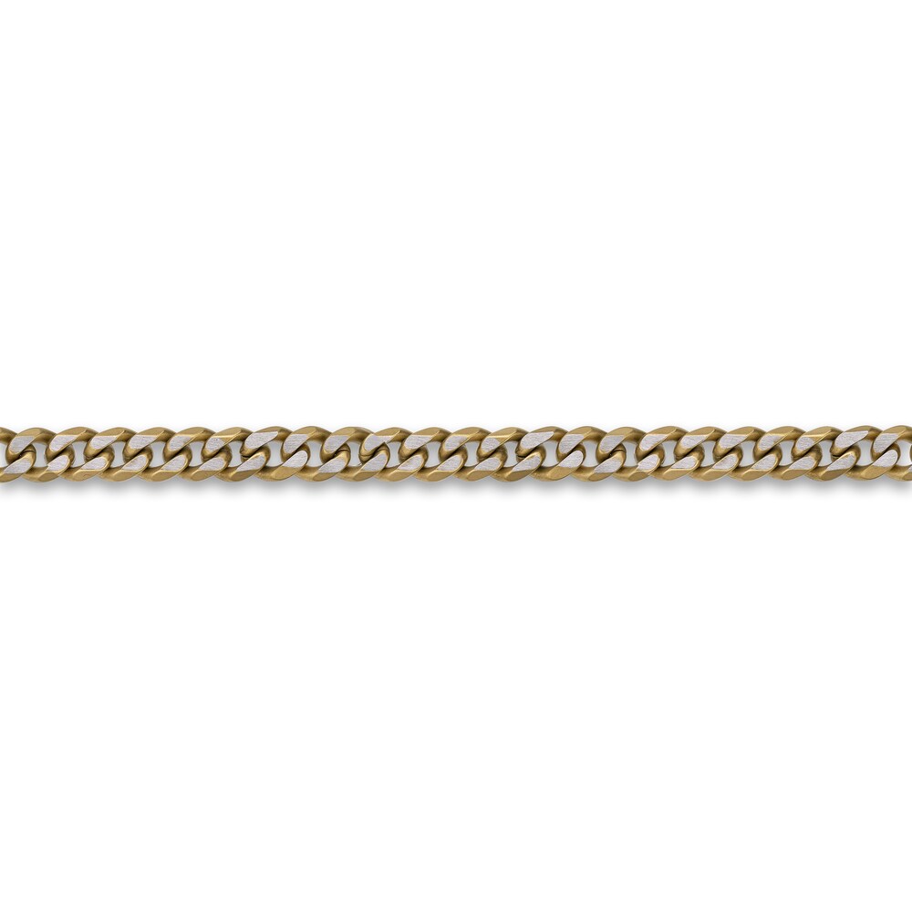 Men\'s Curb Chain Necklace Gold Ion-Plated Stainless Steel 8mm 22\" VV0CoAKC