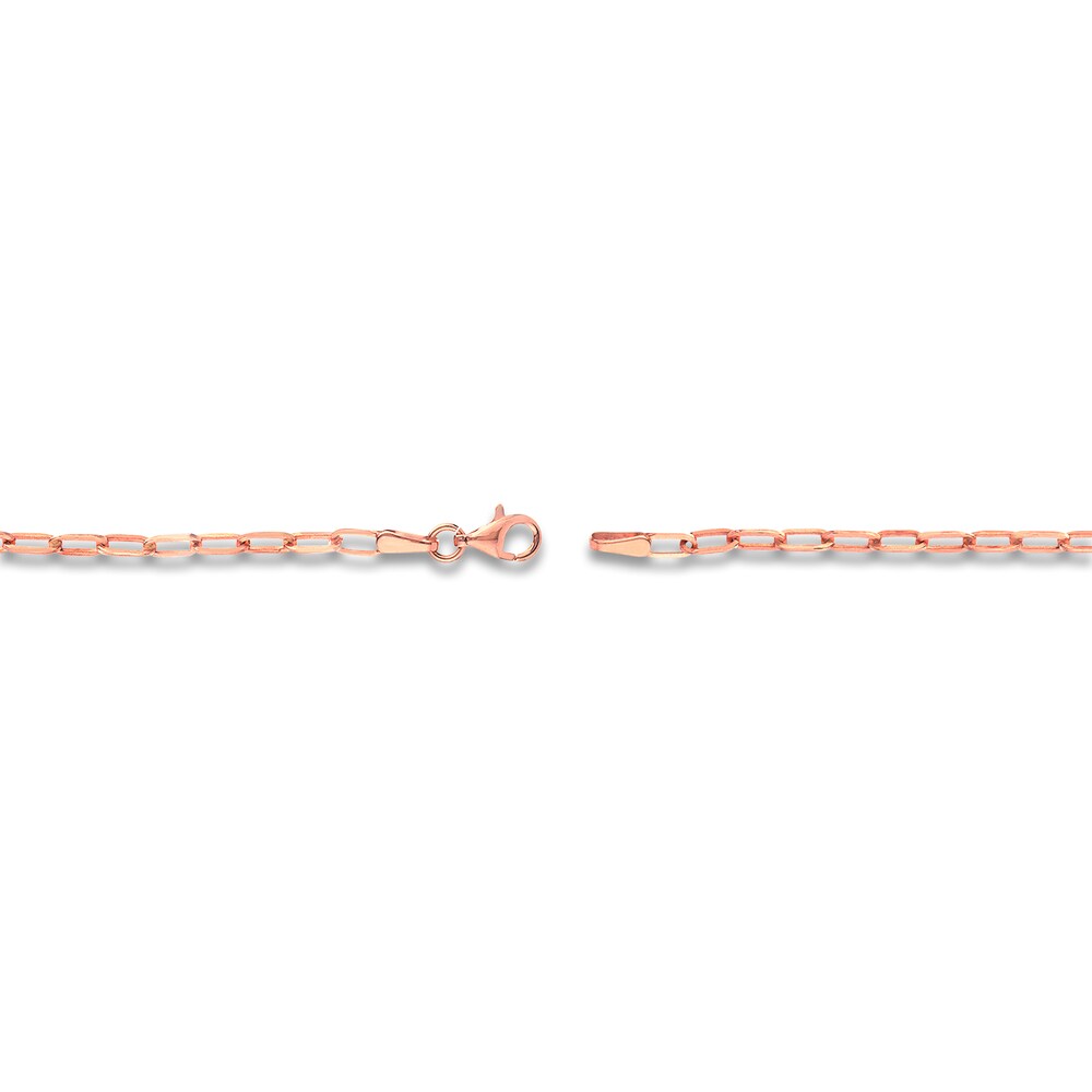 Paper Clip Chain Necklace 14K Rose Gold 24\" VoiDUmeL