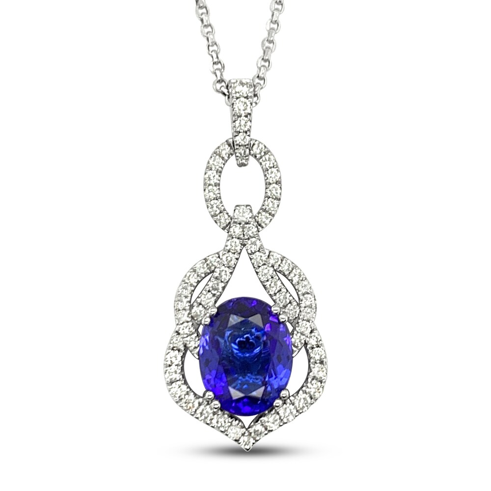 Le Vian Natural Tanzanite Necklace 7/8 ct tw Diamonds 18K Vanilla Gold VpEfgguq