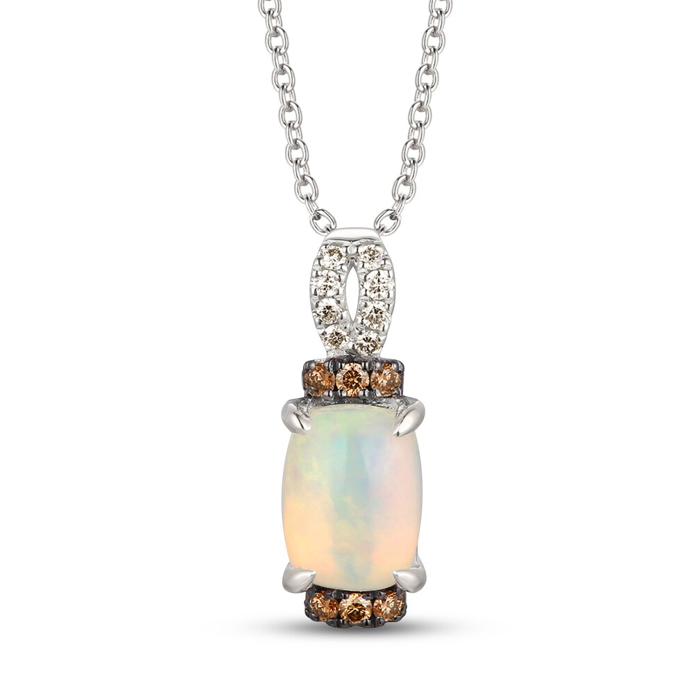 Le Vian Natural Opal Necklace 1/6 ct tw Diamonds 14K Vanilla Gold W1H8PZXl