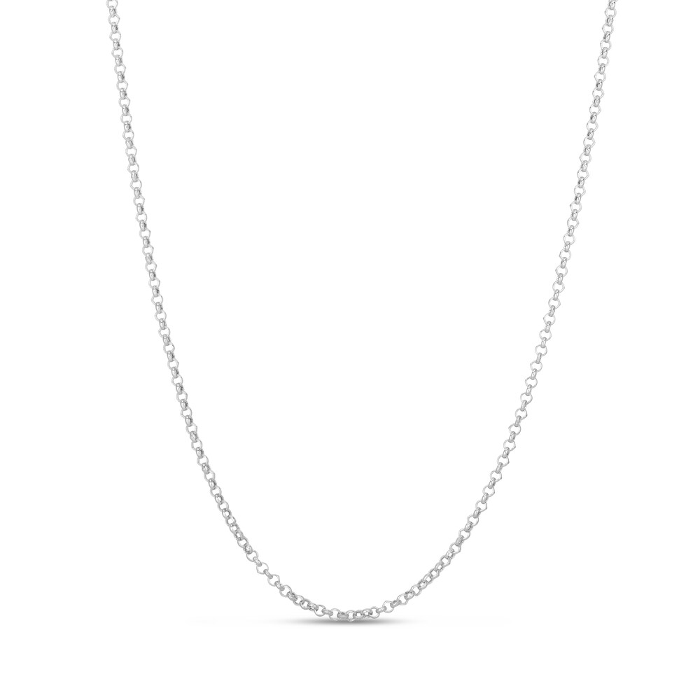 Rolo Chain Necklace 14K White Gold 20\" W4OGntO2
