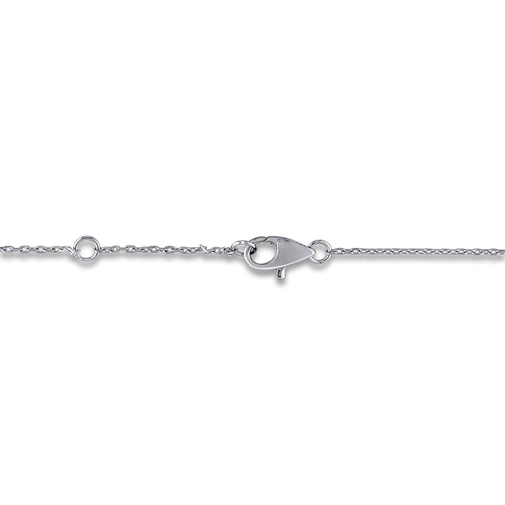 Diamond Bar Necklace 1/3 ct tw Round 14K White Gold WEOk2L3o