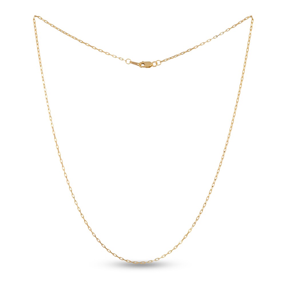 Paperclip Necklace 14K Yellow Gold 18\" 1.3MM WNho0o1Y
