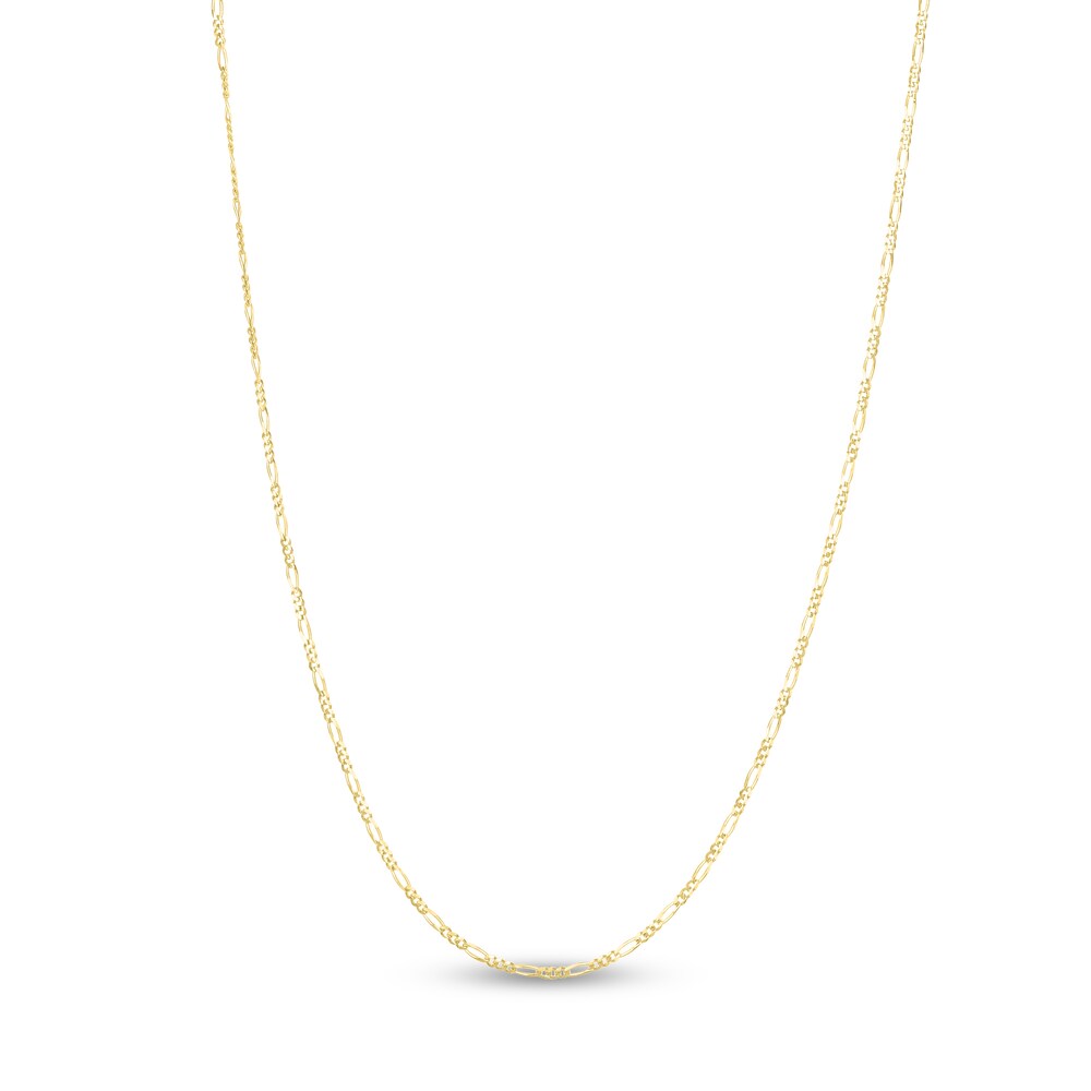 Figaro Chain Necklace 14K Yellow Gold 24" X4vGQxoW