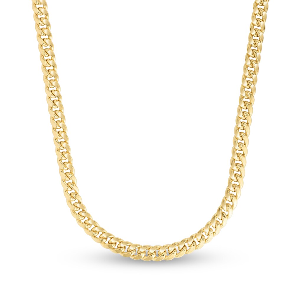 Miami Cuban Link Necklace 14K Yellow Gold 24" X77aUlm5