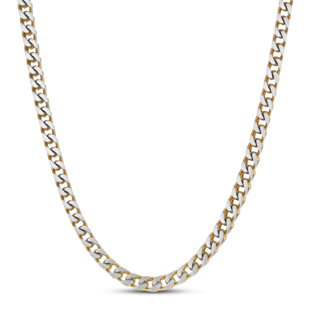Foxtail Chain Two-Tone Stainless Steel 24" Xf7TZJEx