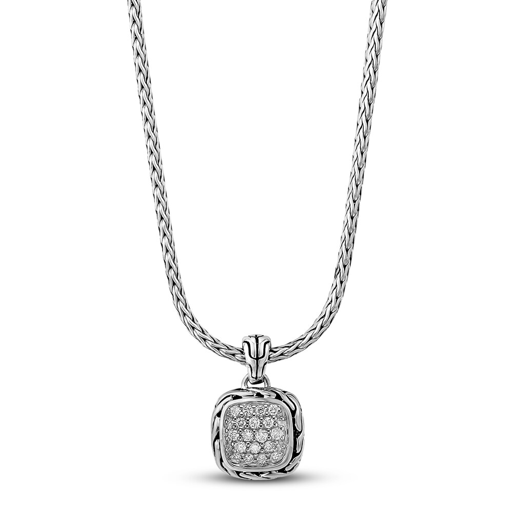 John Hardy Classic Chain Diamond Pendant Necklace 1/5 ct tw Sterling Silver 16\" XzjQEqjQ