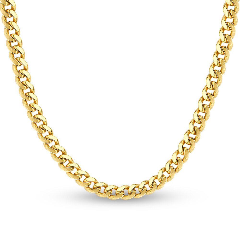 Cuban Link Necklace 14K Yellow Gold 30\" YG9aysT2