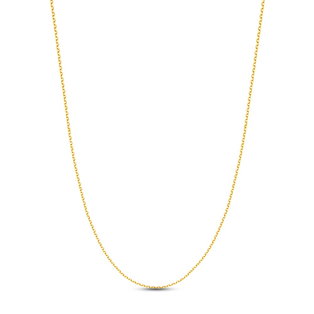 Diamond-Cut Cable Chain Necklace 14K Yellow Gold 30\" YGnMHfqz