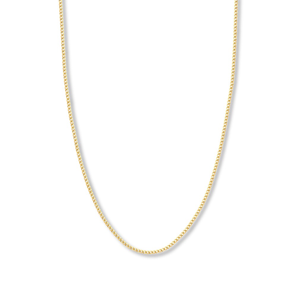 22" Curb Chain 14K Yellow Gold Appx. 3.7mm YOzM3nX2