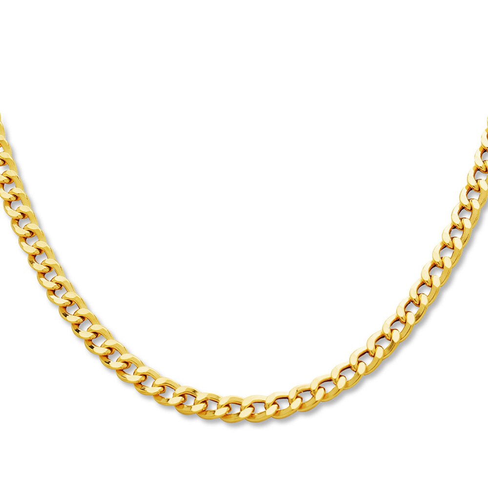 Curb Link Necklace 10K Yellow Gold 22 Length YeKgWDJE