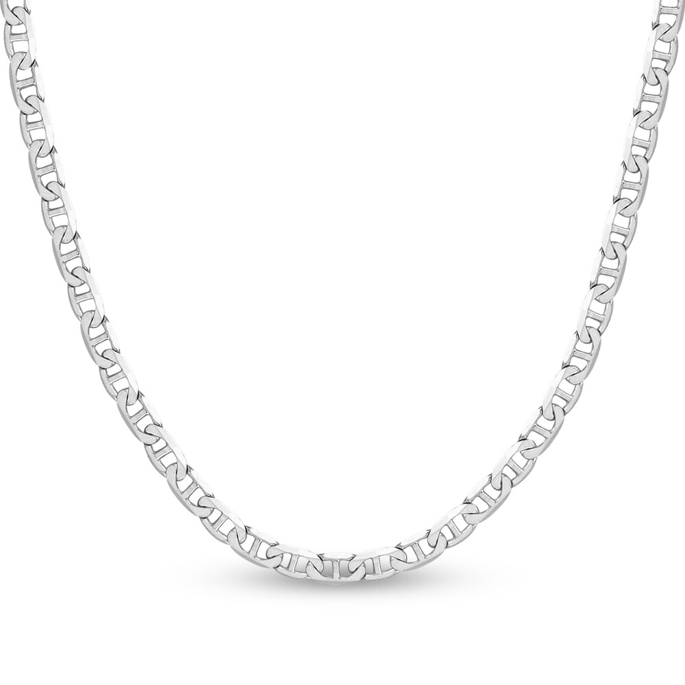 Mariner Chain Necklace 14K White Gold 18" YeLAksVt