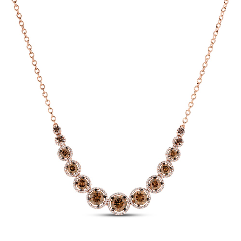 Le Vian Diamond Necklace 4-1/4 ct tw 14K Strawberry Gold YjsusxdK