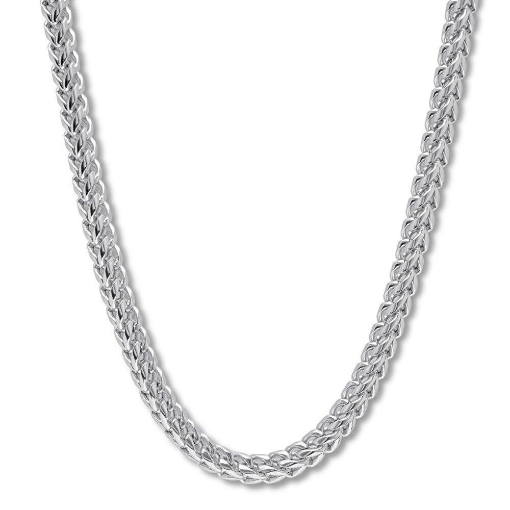 Square Franco Link Chain Stainless Steel 24" YxSBMlv5