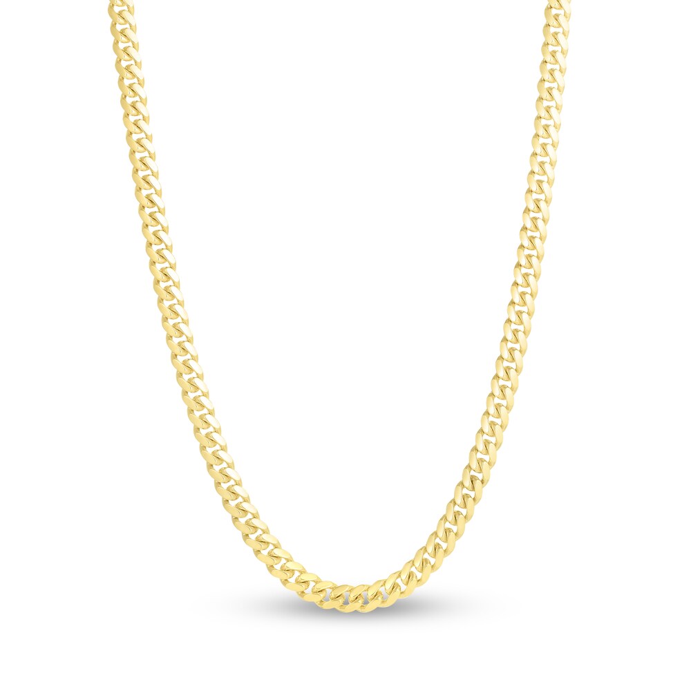 Miami Cuban Link Necklace 14K Yellow Gold 24" ZKUQTdFw