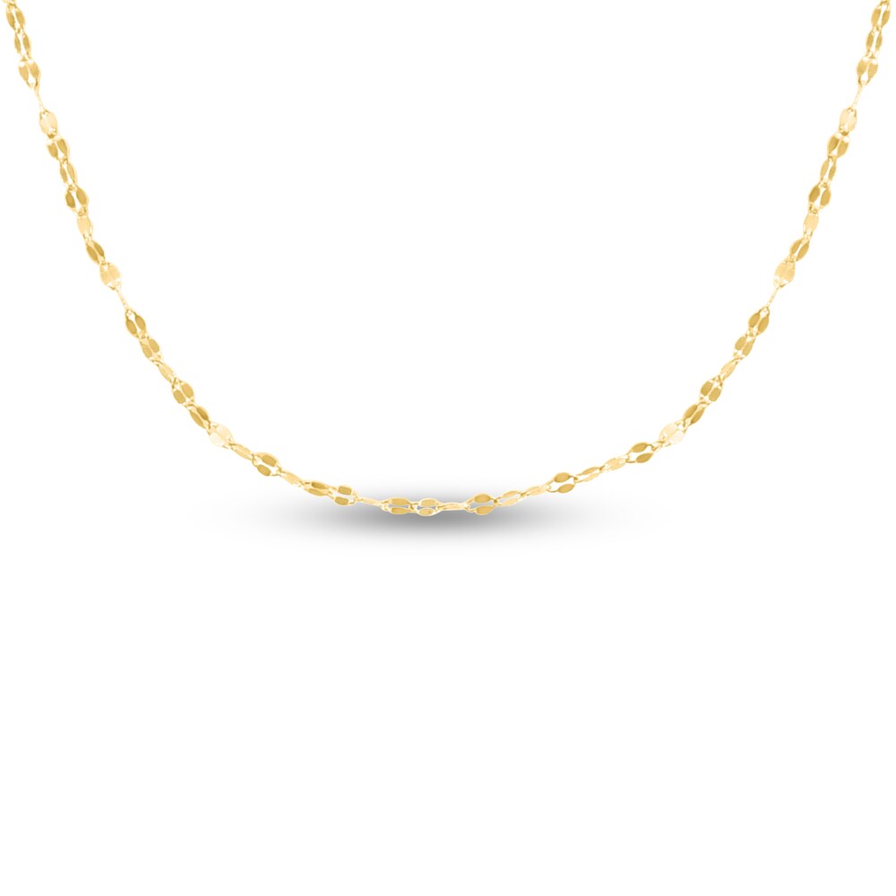 Fancy Mariner Chain Necklace 14K Yellow Gold 16\" ZhTrByqf