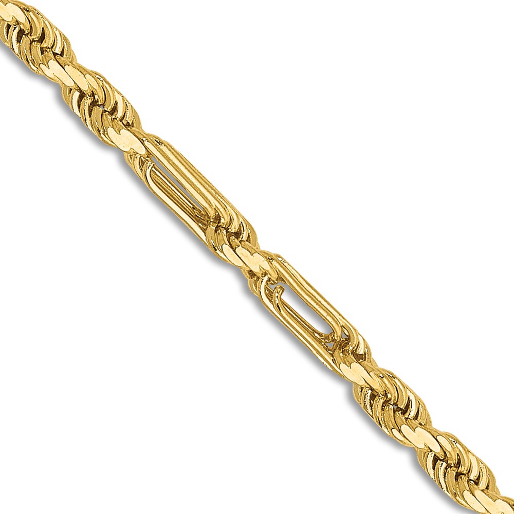 Diamond-Cut Rope Chain Necklace 14K Yellow Gold 24\" 2.5mm ZjUP9Xkl